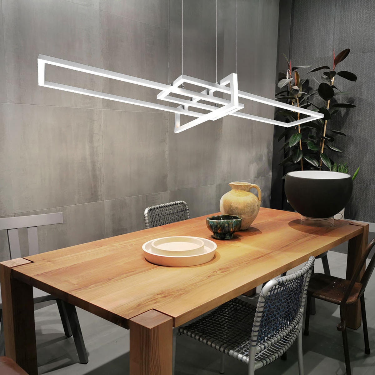 LED HÄNGELEUCHTE Salinas Weiß Metall - Weiß, Metall (40/110/150cm)