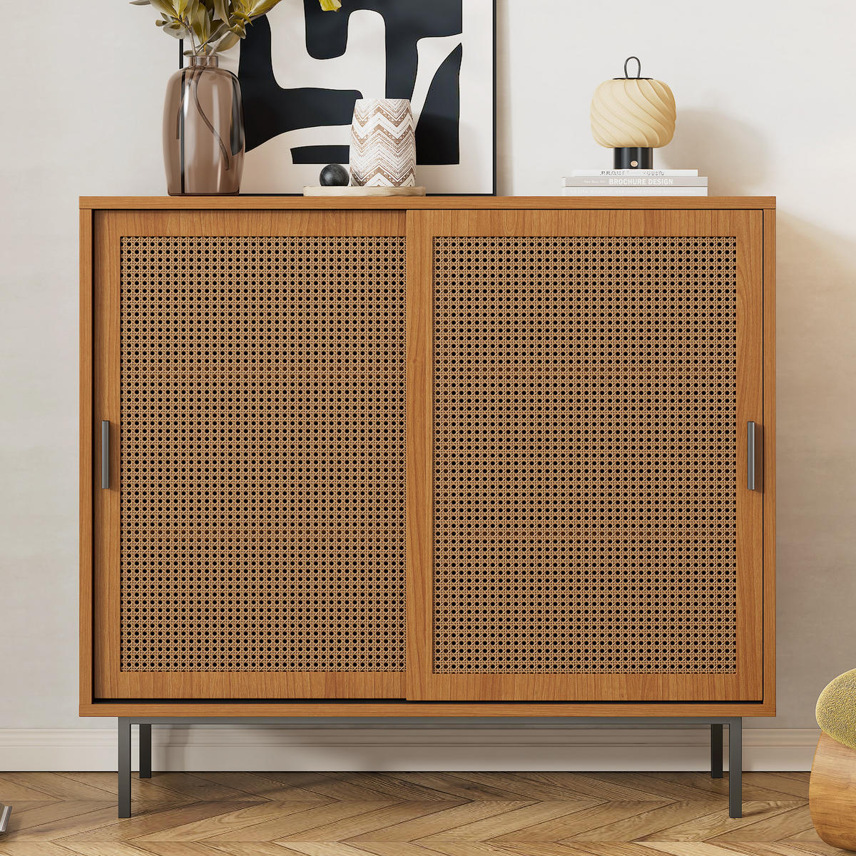 KOMMODE braun 100/37/90 cm - Braun, Holzwerkstoff (100/90/37cm) - Urban Meuble