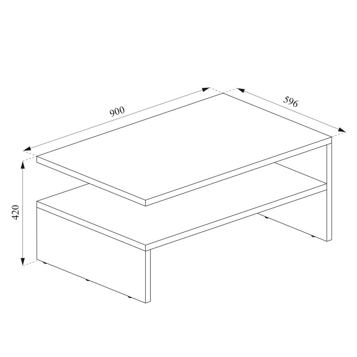 COUCHTISCH Amato Anthrazit/Sandeiche 90 x 60 cm - Anthrazit/Eiche Wotan, Holzwerkstoff (60/90/42cm) - Vicco