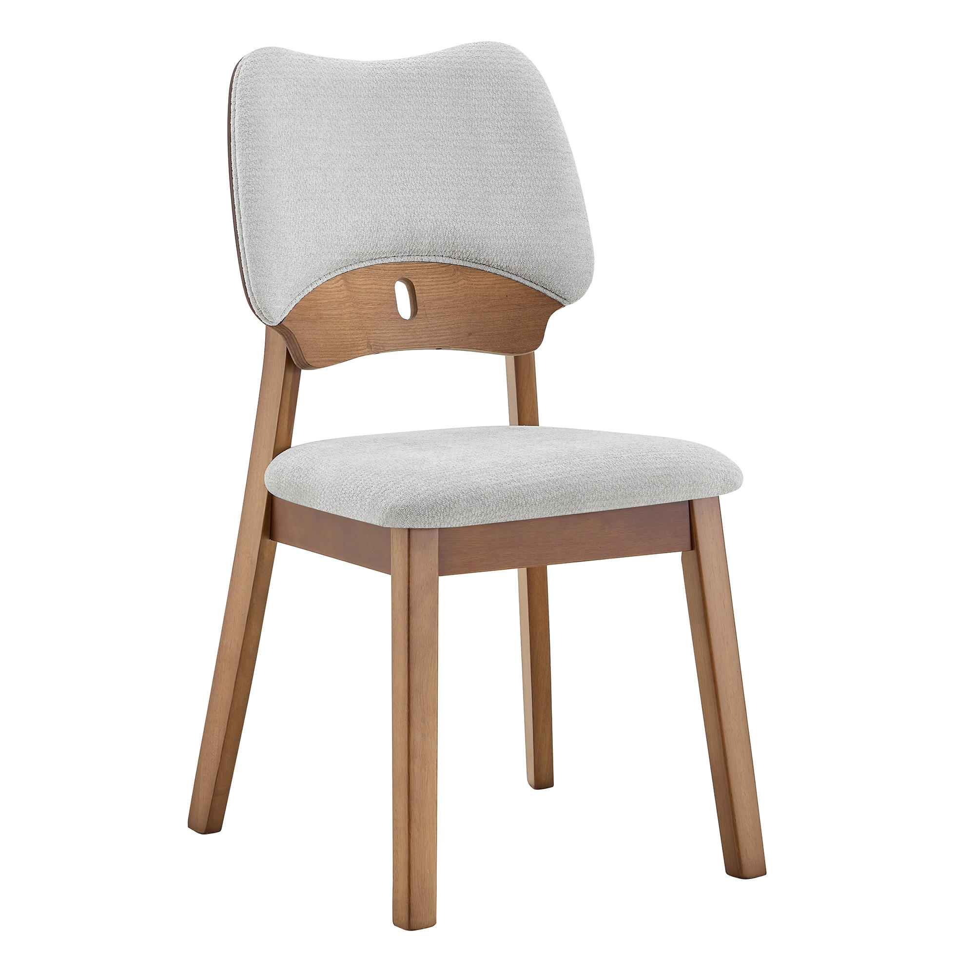STUHL-SET DE-36734 2 Stück mit Schmetterlingsrückenlehne Grau - Grau, Holzwerkstoff (43/87.5/51cm) - ComfortXL
