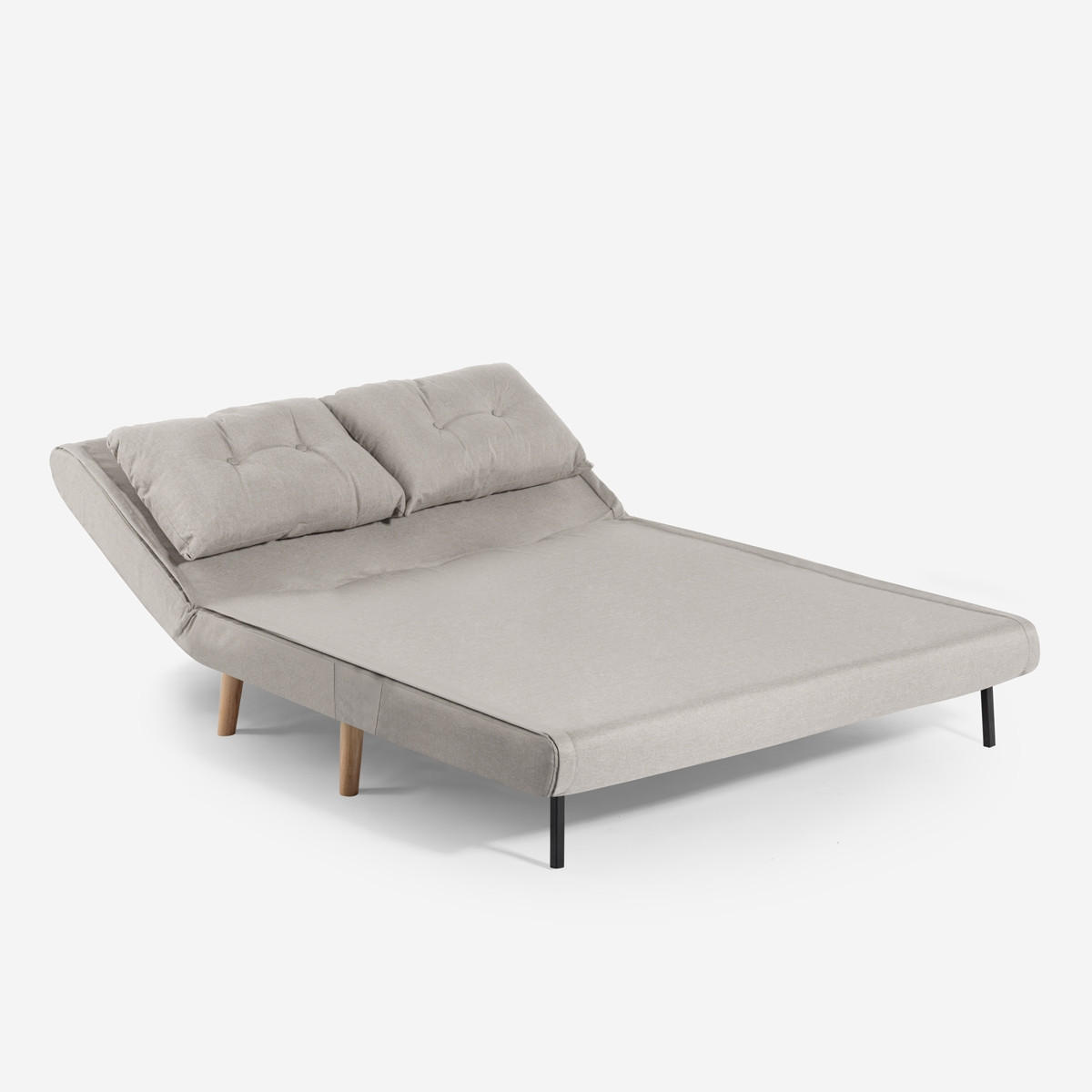 SCHLAFSOFA 2-Sitzer Elettra - Grau - Grau, Textil (135/83/190cm) - Pasmara