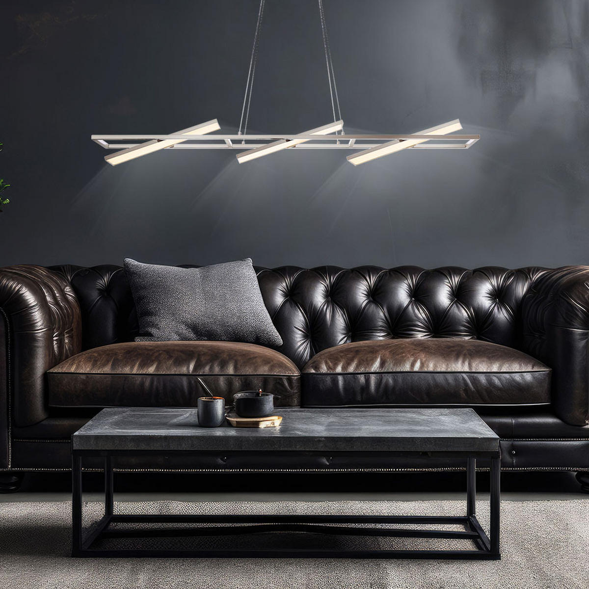 LED HÄNGELEUCHTE SAVINJA Silber - Silberfarben, Metall (153/17/120cm) - Globo Lighting