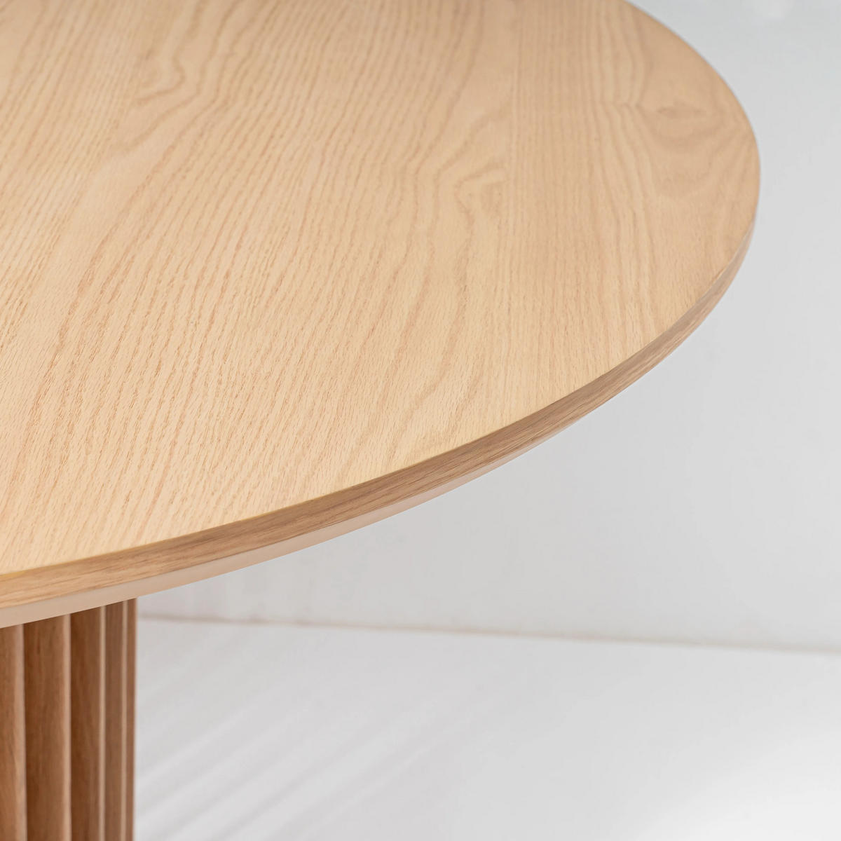 ESSTISCH Franz, Natur Massiveiche, Ø130 cm - Beige, Holz (130/130/76cm) - WOODEK