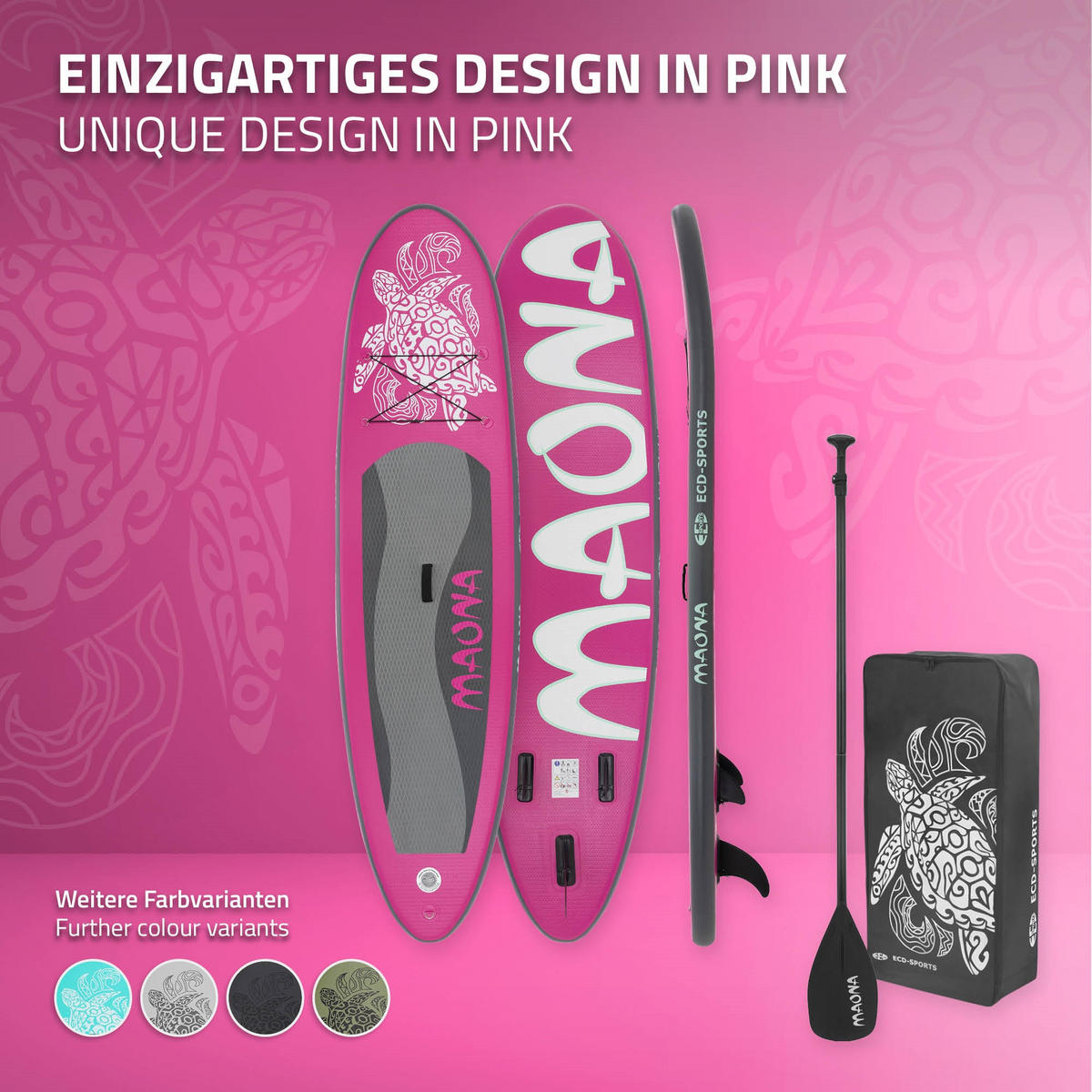 STAND UP PADDLE BOARD Maona Rosa - Pink, Kunststoff (308/78/10cm) - ECD-Germany