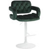 BARHOCKER Samt dunkelgrün - Dunkelgrün/Weiß, Textil (62/103/55cm) - CLP
