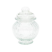 GLAS mit Deckel 9,5/9,5/12,5 cm - Transparent, Glas (9.5/12.5/9.5cm) - Excellent Houseware