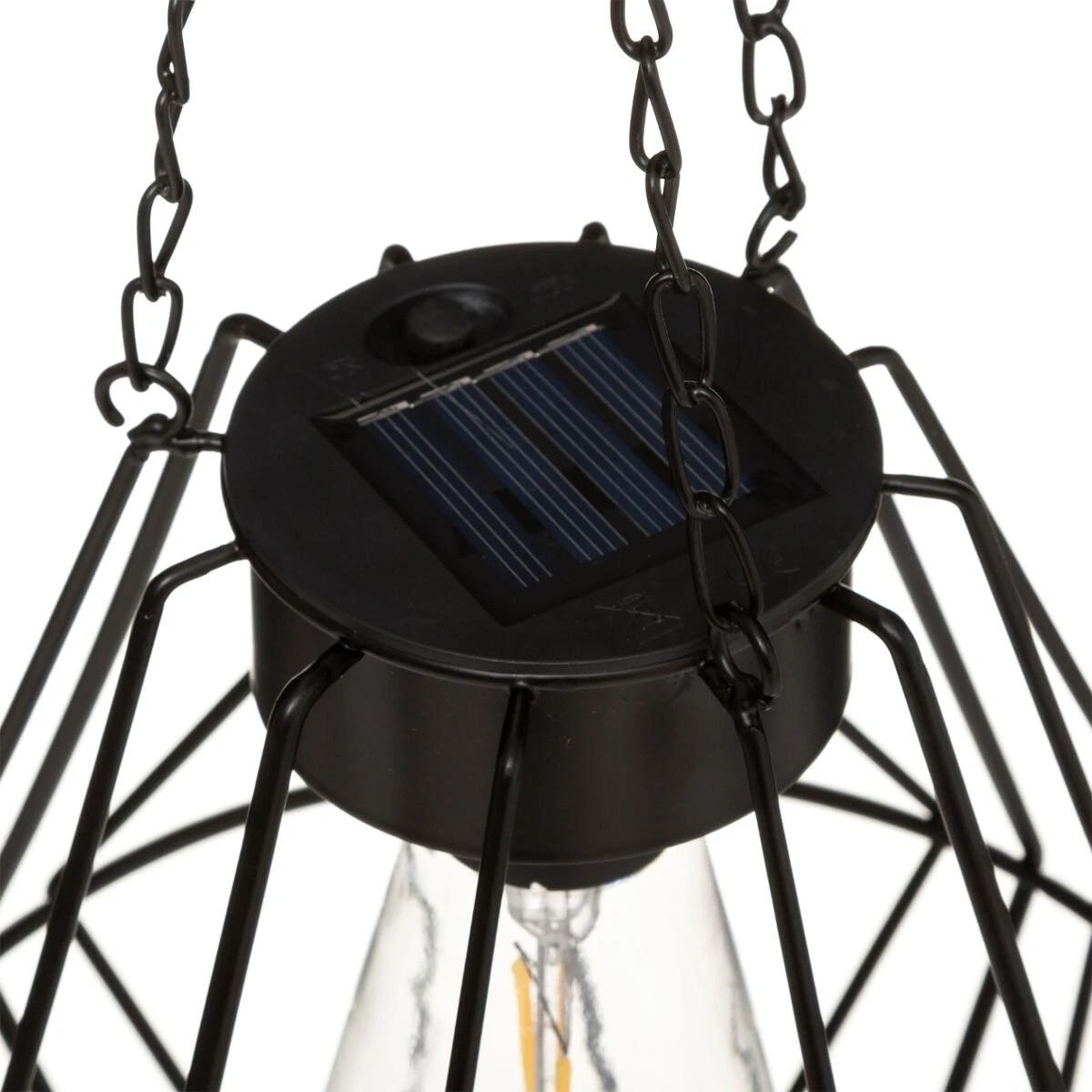 SOLAR-LATERNE Flave H. 60 cm - Schwarz, Metall (19/60/19cm) - Atmosphera Createur d´interieur
