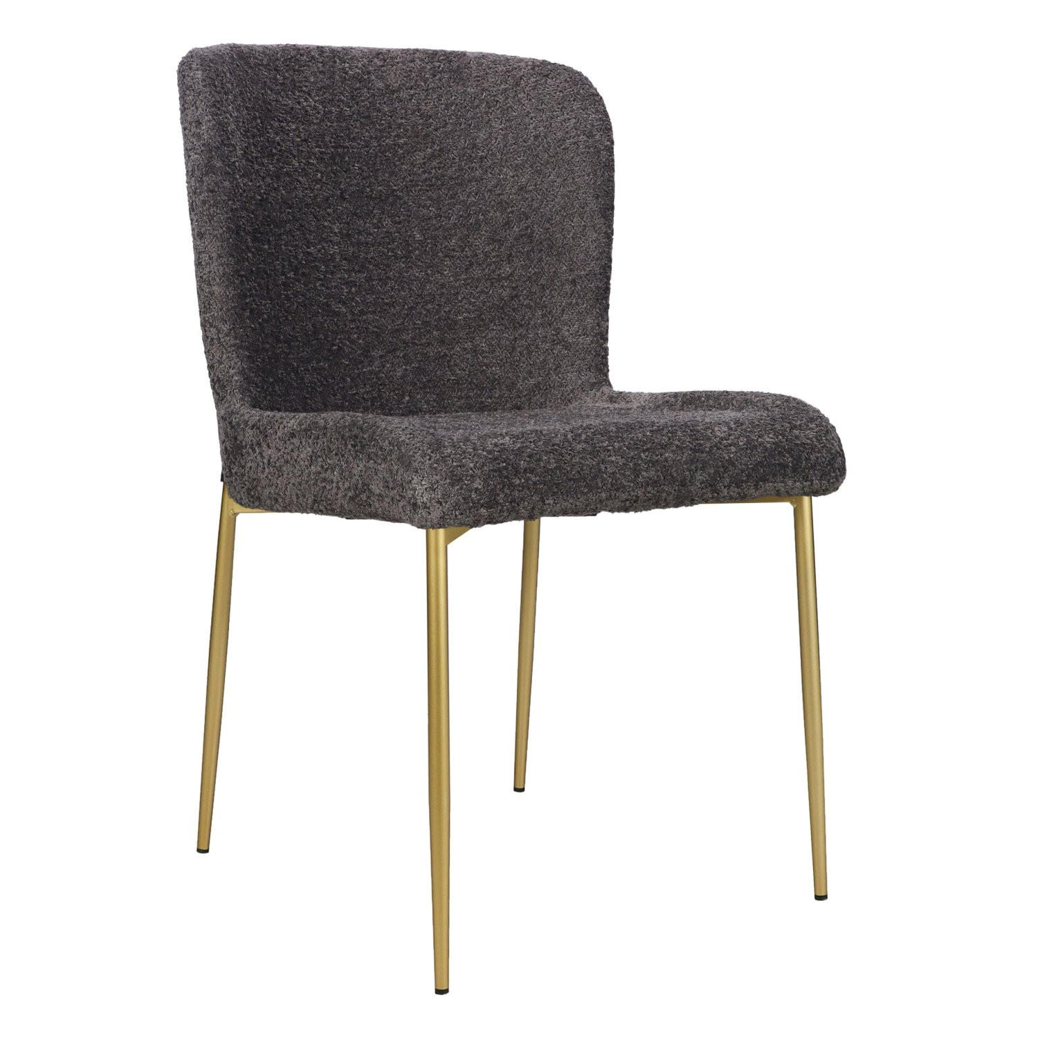 POLSTERSTUHL Neul Grau / Gold mit Bouclé-Bezug - Goldfarben/Grau, Textil/Metall (50/81/54.5cm) - Selsey