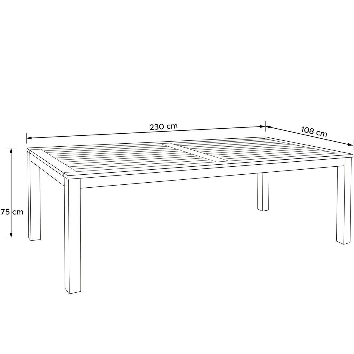 GARTEN ESSGRUPPE ORTUS, Gartenmöbel-Set, 9-er Set - Braun, Holz - KONSIMO®