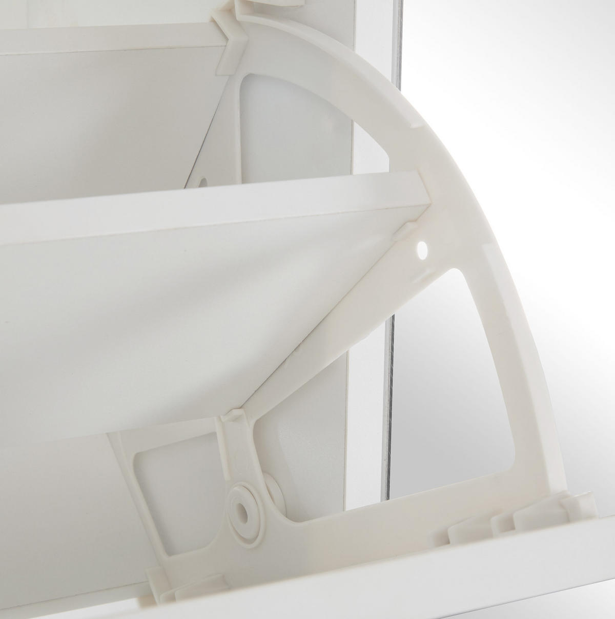 SCHUHSCHRANK mit Spiegeltüren 80 x 147 x 24 cm Weiß - Weiß, Holzwerkstoff (24/147/80cm) - Beauniv