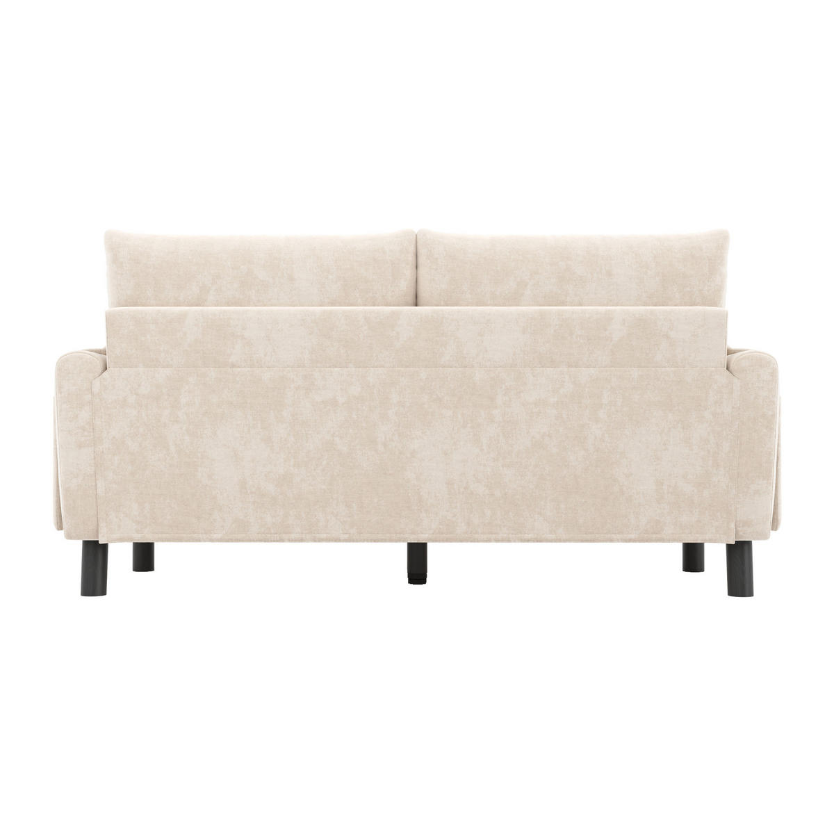 DVOSJED 158/80/88,5 cm chenille bež, s bočnim džepovima - bež, tekstil (80/88/158cm) - BEAOK