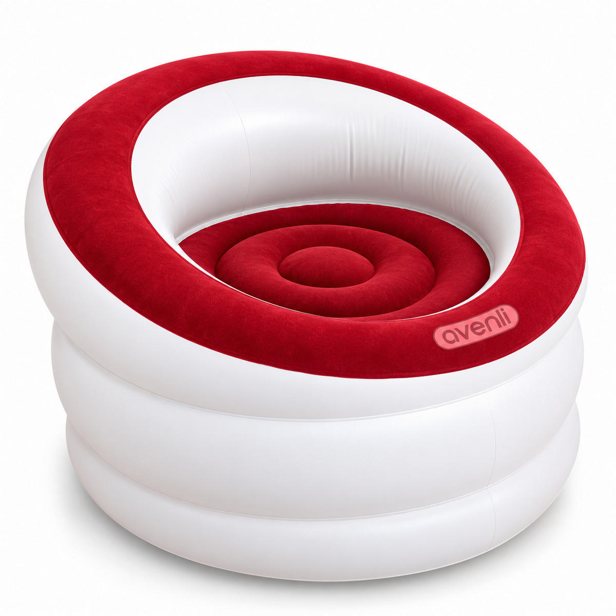 LUFTSESSEL aufblasbarer Sessel 85x82x60cm rot - Rot, Kunststoff (82/60/85cm) - Avenli