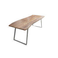 ESSTISCH HAVANNA - Beige/Silberfarben, Holz/Metall (100/200/77cm) - SAM