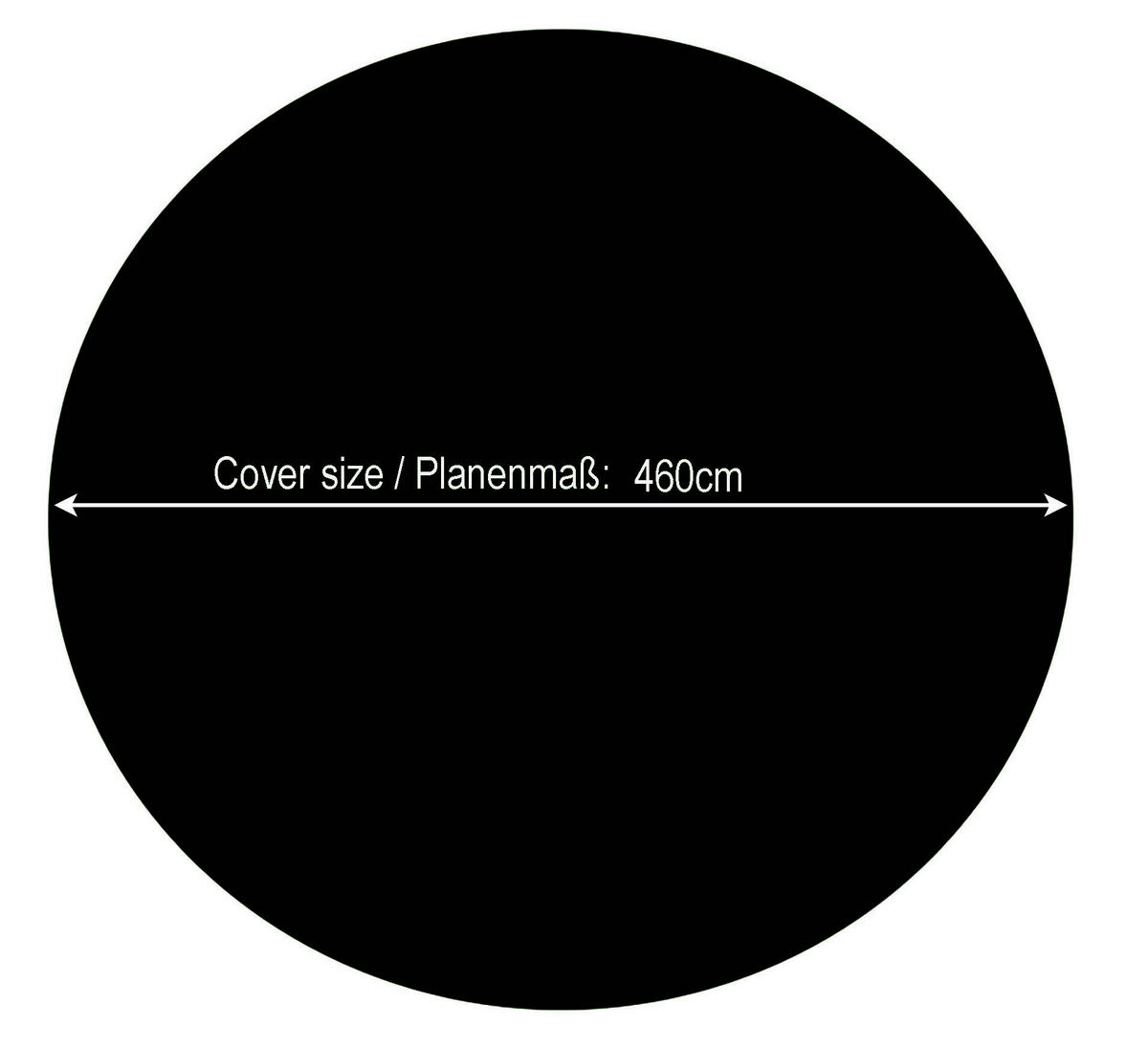 POOLABDECKUNG Rund Planenmaß Ø 460 cm für Pool 366-400 cm Solar Schwarz - Schwarz, Kunststoff (460/460cm) - QUICK STAR