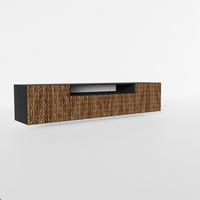 LOWBOARD ROVA 200/41/40 cm, Hängender TV-Schrank Schwarz / Eichefarben - Eichefarben/Schwarz, Holzwerkstoff (200/41/40cm) - MASSENO