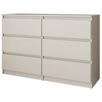 KOMMODE Look 100 cm mit sechs Schubladen, kaschmir - Kaschmir, Holzwerkstoff (100/71/33cm) - Beautysofa