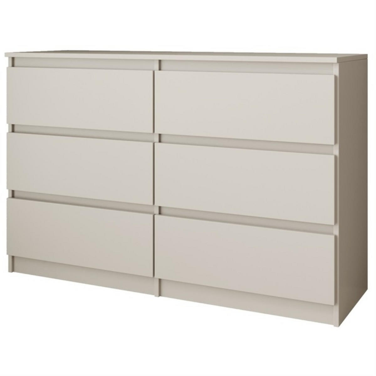 KOMMODE Look 100 cm mit sechs Schubladen, kaschmir - Kaschmir, Holzwerkstoff (100/71/33cm) - Beautysofa