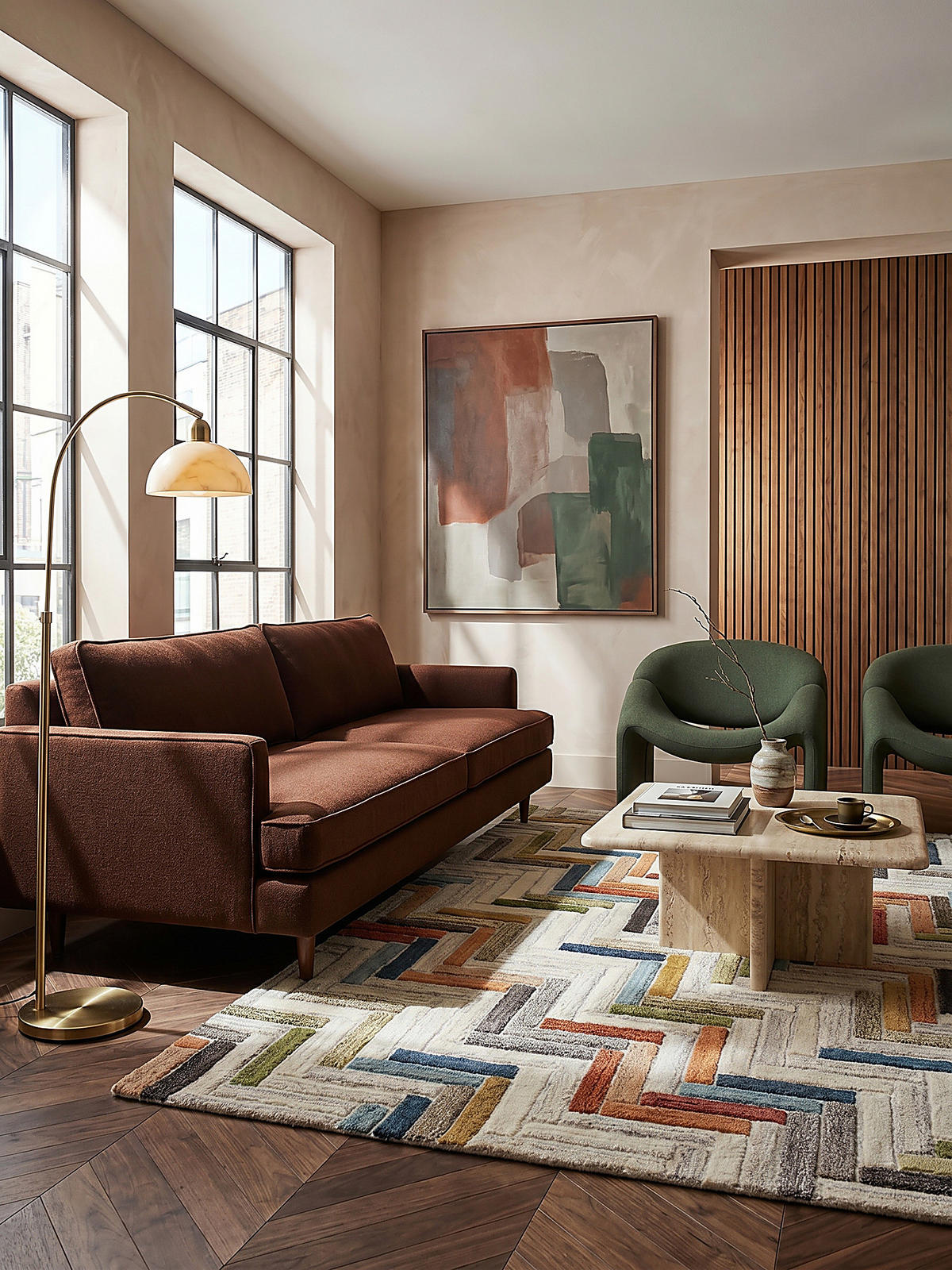 WOLLTEPPICH ESK, geometrisch, Florhöhe 10 mm, Bunt, 160 x 230 cm - Multicolor, Textil (160/230cm) - KADIMA DESIGN