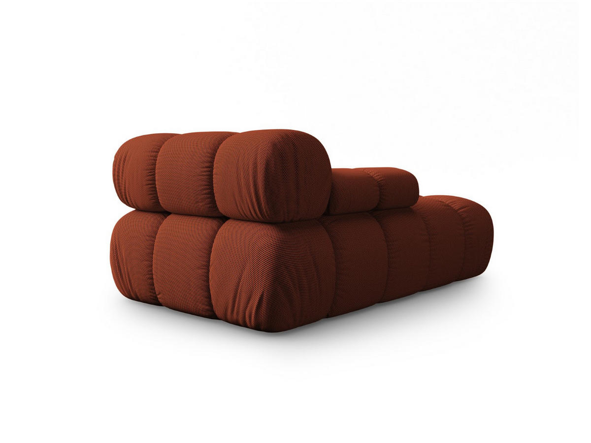 CHAISELONGUE links Bellis aus 3D-Stoff ziegelstein - Orange, Textil (94/70/155cm) - Micadoni