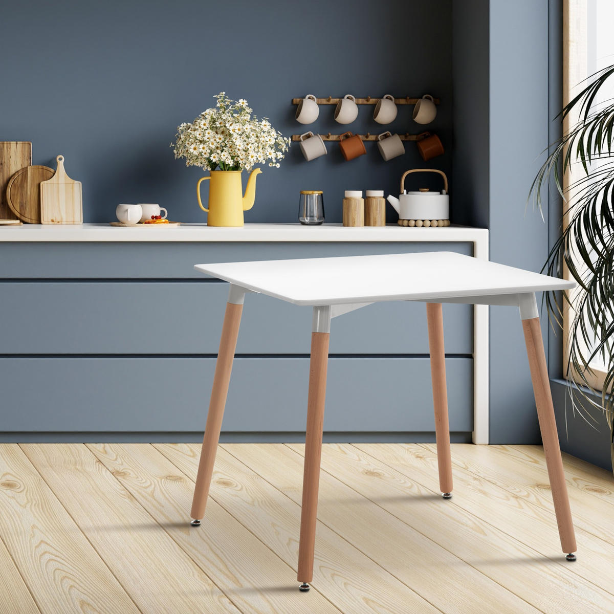 KONSOLENTISCH eckig 80/80/75 cm Holz weiß - Weiß, Holz (80/80/75cm) - CLP