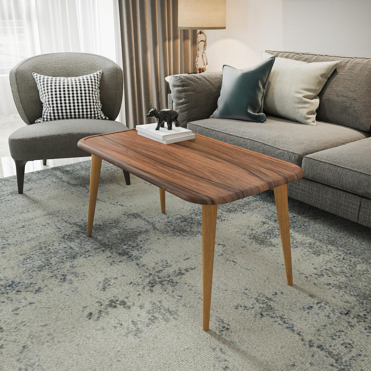 COUCHTISCH Bohemia - Braun, Holzwerkstoff (89.5/48.5/46.5cm) - Decorotika