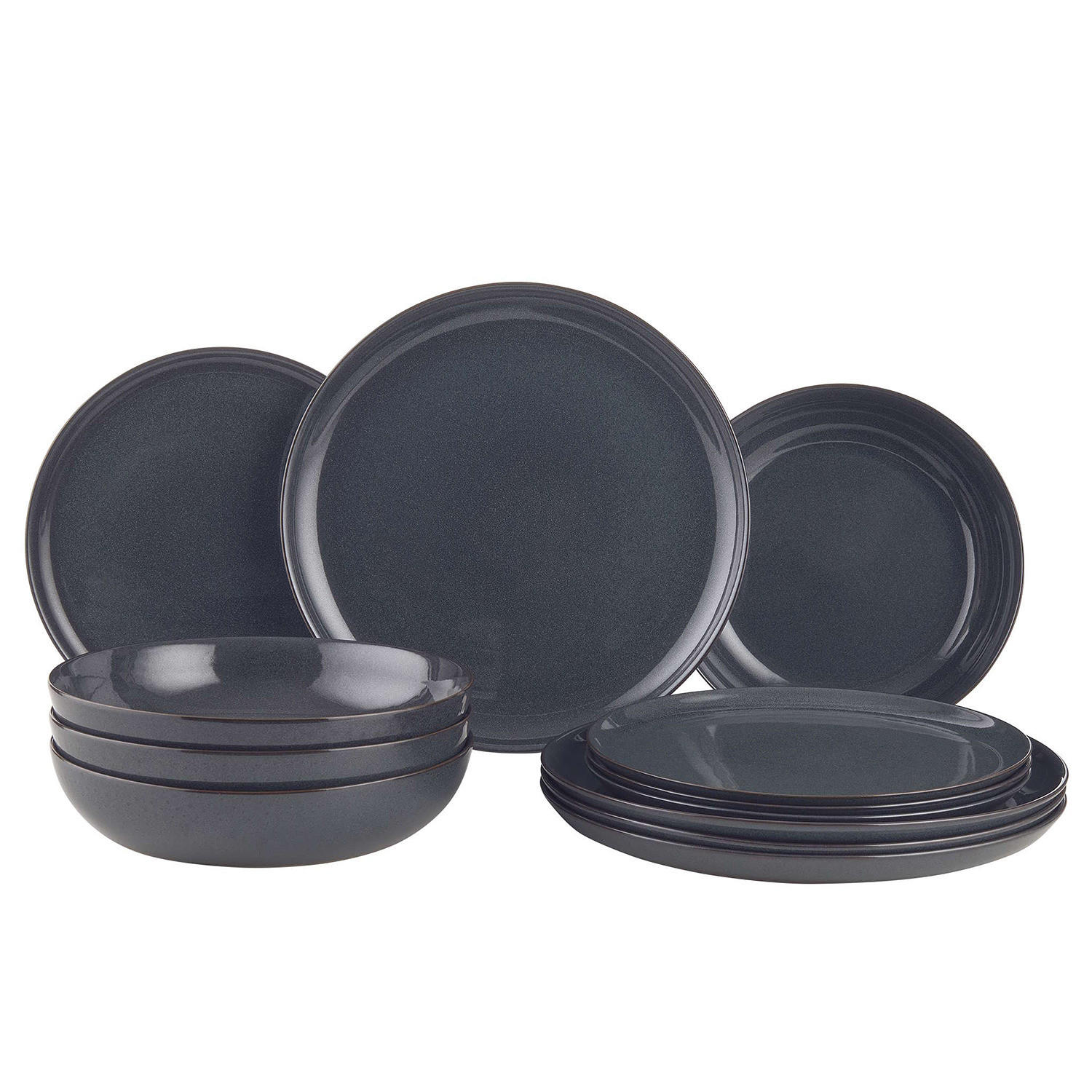 GESCHIRR-SET (12-teilig) Native - Blau, Keramik (27/2/27cm) - Butlers