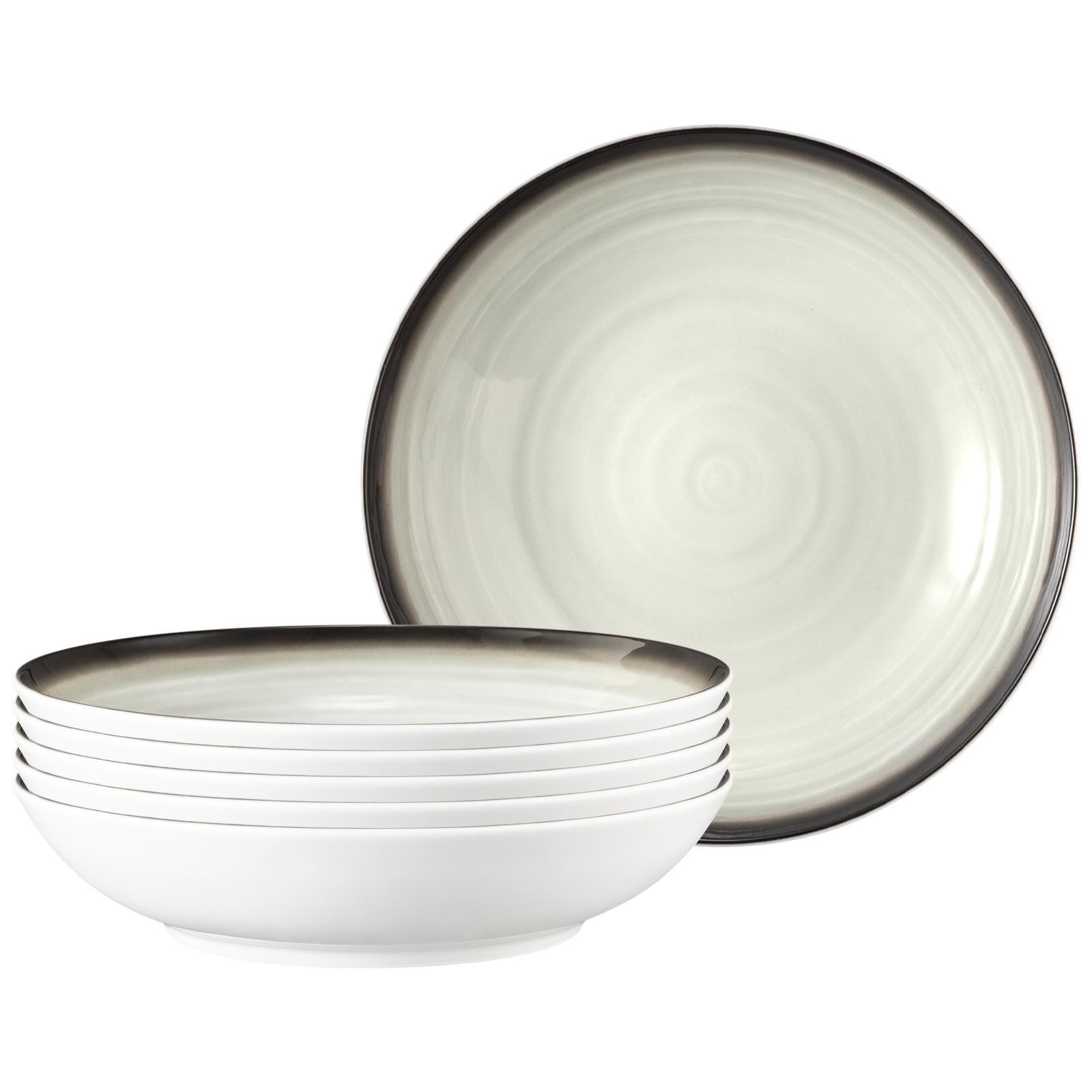 SUPPENTELLER Terra Corso ø 21,2 cm 6er Set - Beige/Grau, Keramik (21.2cm) - Seltmann Weiden