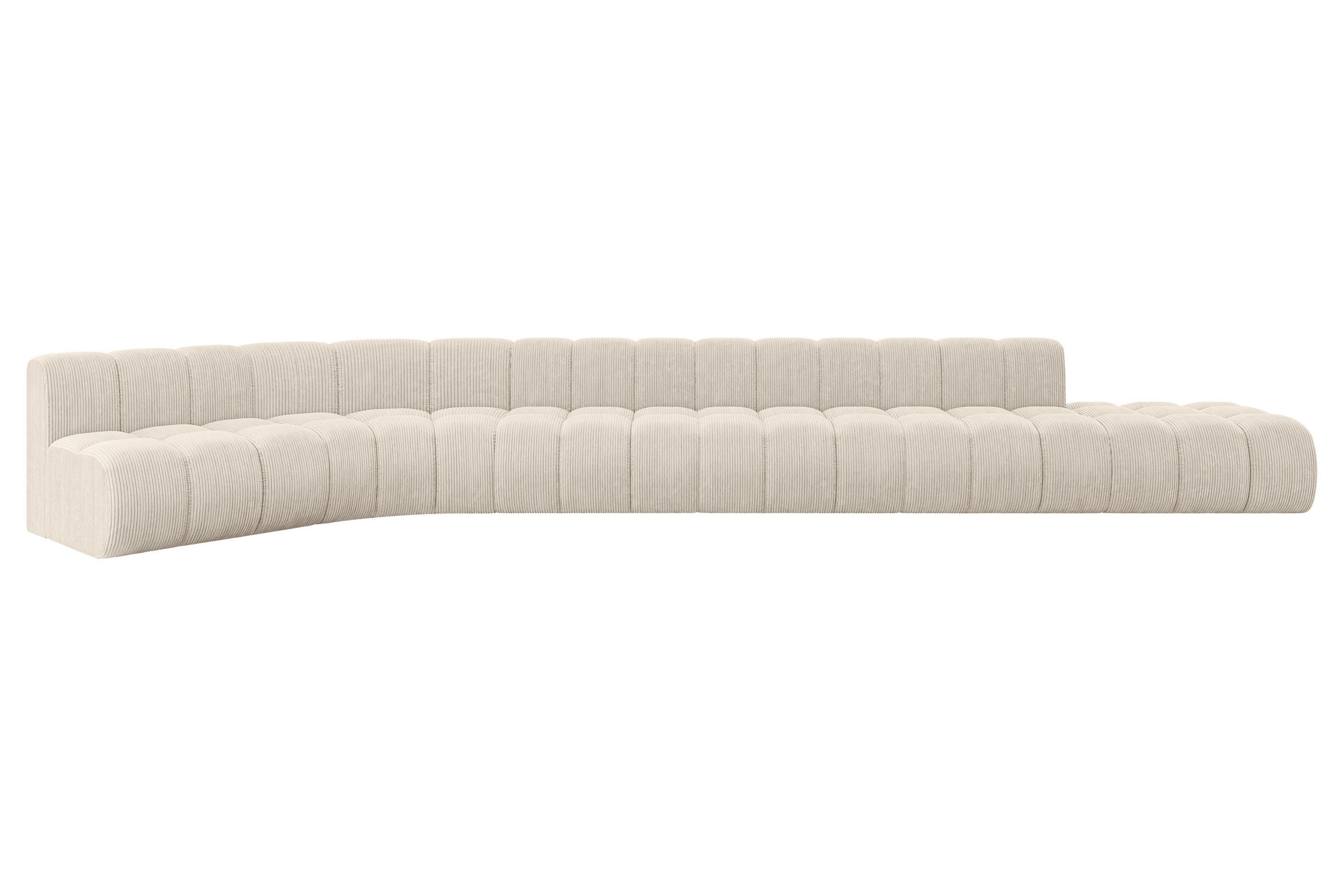 ECKSOFA modulares Sofa Brilo-L3 - 562x174x70 cm Beige - Beige, Holzwerkstoff/Textil (562/174cm) - ALTDECOR