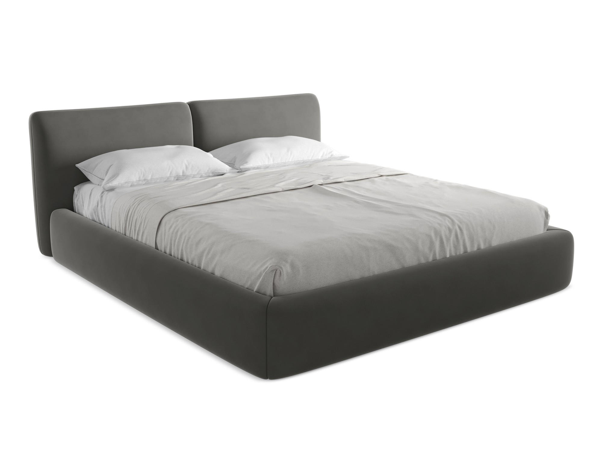 POLSTERBETT mit Bettkasten und Lattenrost 200x228 Grau - Dunkelgrau/Schwarz, Kunststoff/Textil (180/200cm) - Makamii