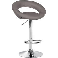 BARHOCKER Stoff grau - Chromfarben/Grau, Textil/Metall (52/77/47cm) - CLP