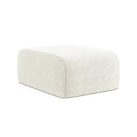 POUF Chenille Stoff Weiß - Schwarz/Weiß, Holzwerkstoff/Kunststoff (72/42/94cm) - LaMiaSofa