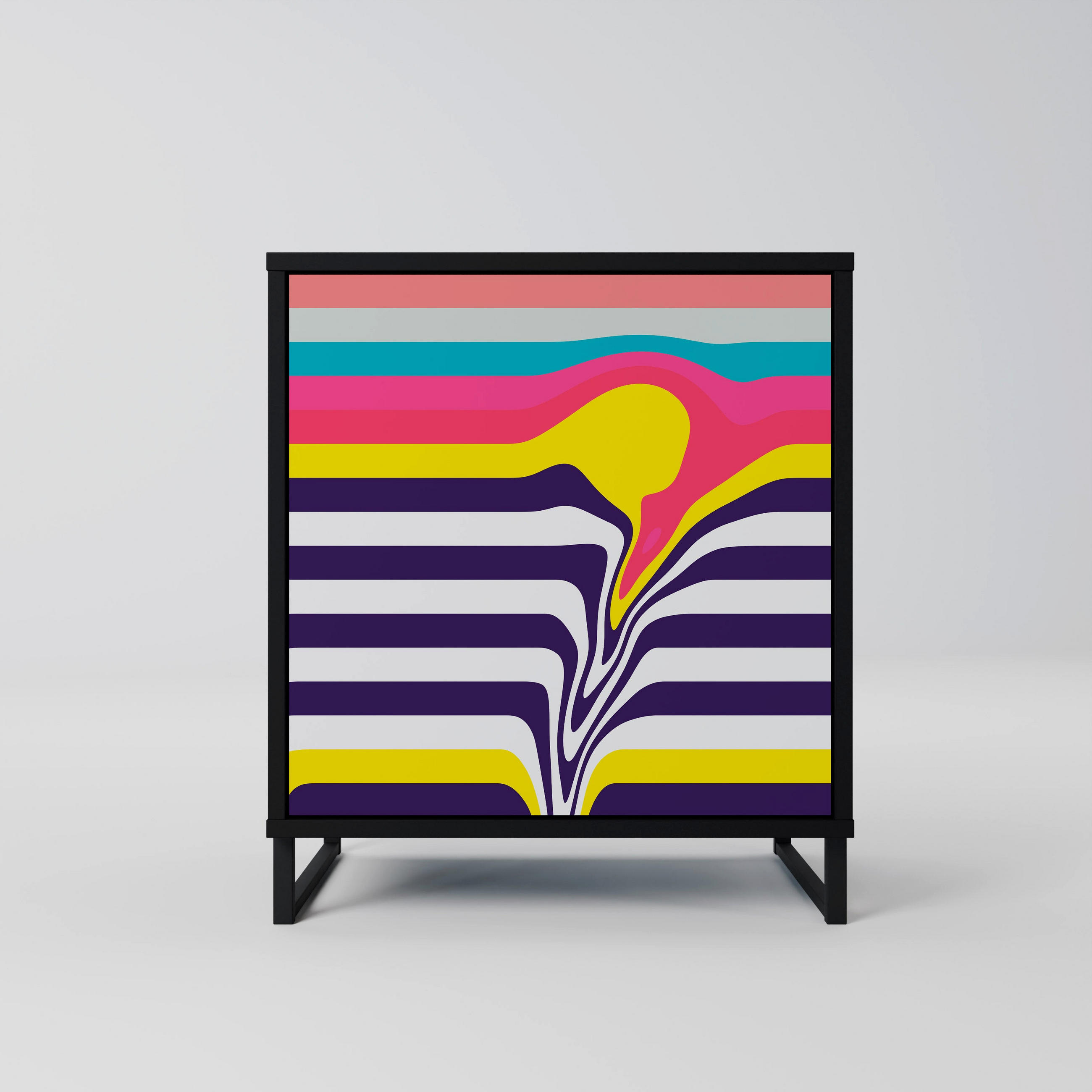 SpaceRebels Sideboard Schwarz 57.5x67.5x42 cm