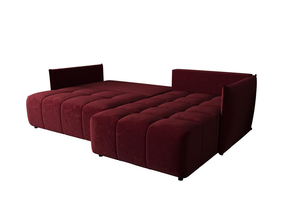 ECKSOFA mit Schlaffunktion ONIL L Monolith 59 Rechts - Rot, Textil (245/175cm) - Bedante
