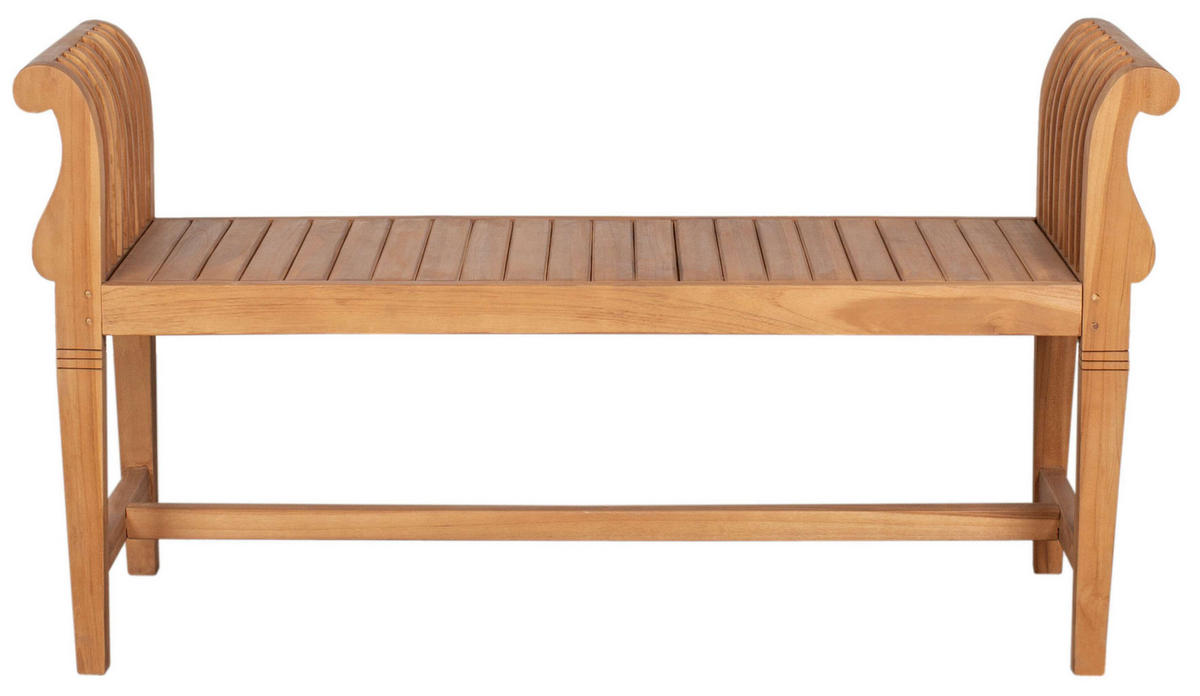 GARTENBANK Wigan - Naturfarben/Teakfarben, Holz (130/70/51cm) - Mr. Deko
