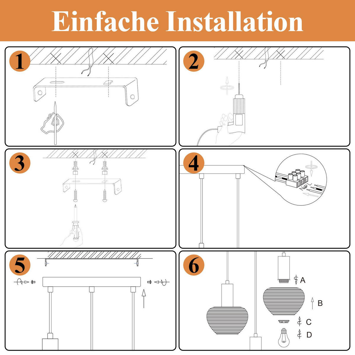 PENDELLEUCHTE BAMBUSKÄFIG Ⅲ 25/25/120 cm - Schwarz, Metall (25/25/120cm) - Nettlife