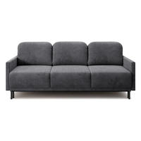 SCHLAFSOFA Hamiel Graublau Cordbezug 212 cm - Dunkelgrau/Schwarz, Holz/Textil (212/87/97cm) - Selsey