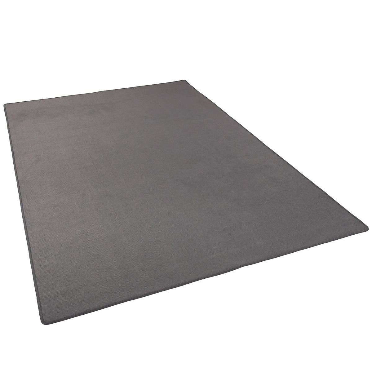 BASIC VELOURS TEPPICH CARLA - Anthrazit, Textil (100/100cm) - Snapstyle