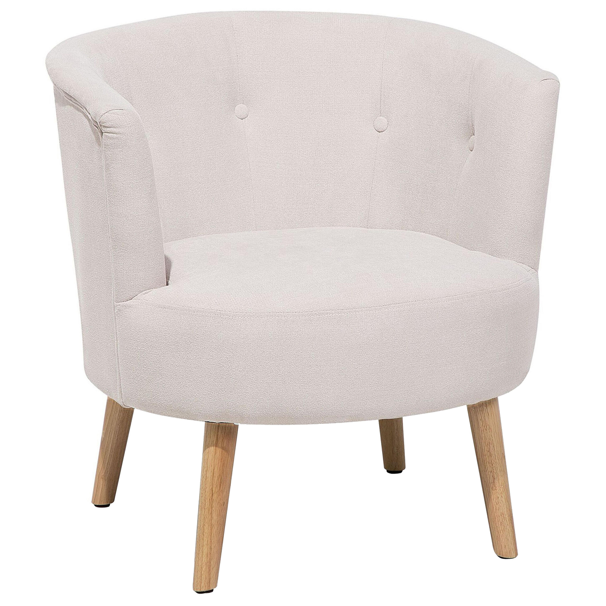 SESSEL Polsterbezug Weiß Odenzen - Weiß, Holz/Textil (72/74/73cm) - Beliani