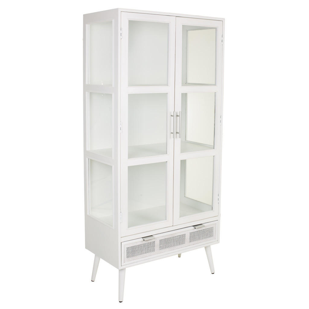 VITRINE 72x41x159 cm - Weiß, Holz (72/158.5/40.5cm) - Wanderlust