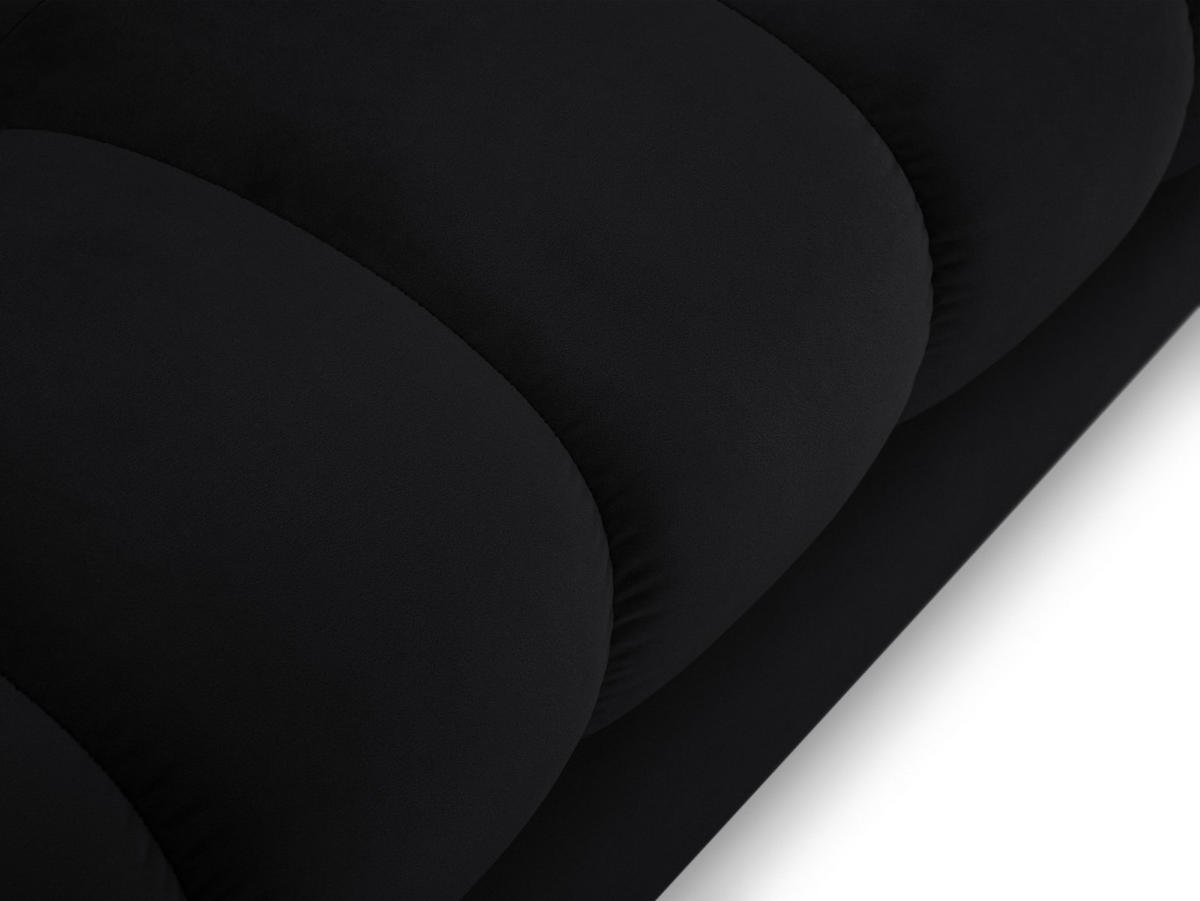 ECKSOFA links Mamaia aus Samt schwarz 5 Sitzplätze - Schwarz, Textil (185/293cm) - Micadoni