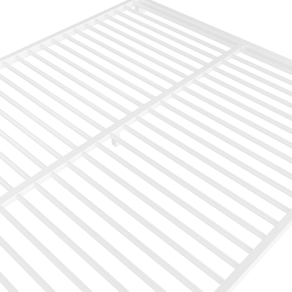 ETAGENBETT mit Treppe 90x200/140x200 cm Metall White 2er-Schlaffläche - Weiß, Metall (140/200cm) - Meubliv