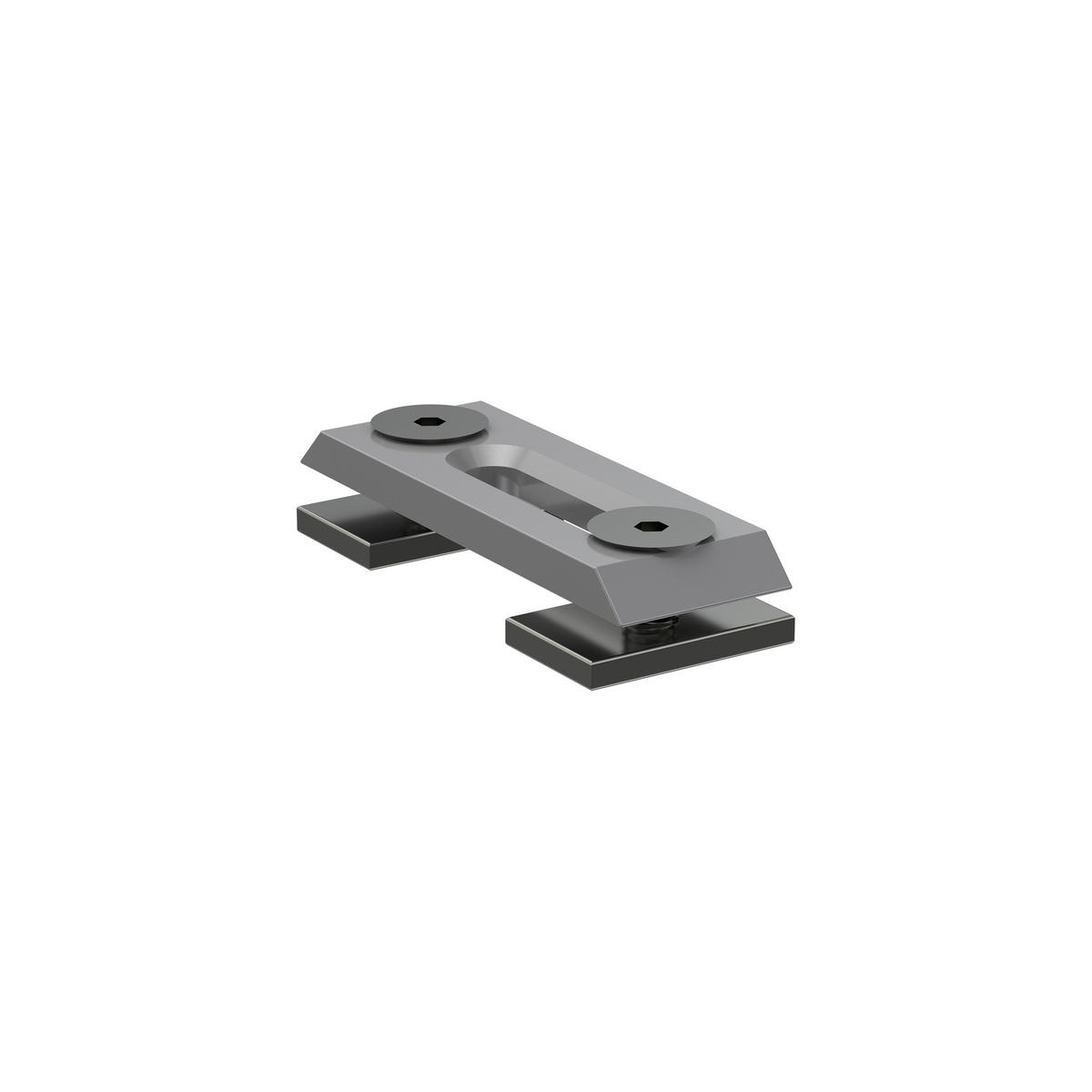 DECKENTRÄGER FÜR INNENLAUFSTANGEN 14x35 mm, Smartline (Universal) 1-/2-läufig Langloch, Verzinkt, Packung 2 Stück - Silberfarben, Metall (4/0.5/1.2cm) - INTERDECO