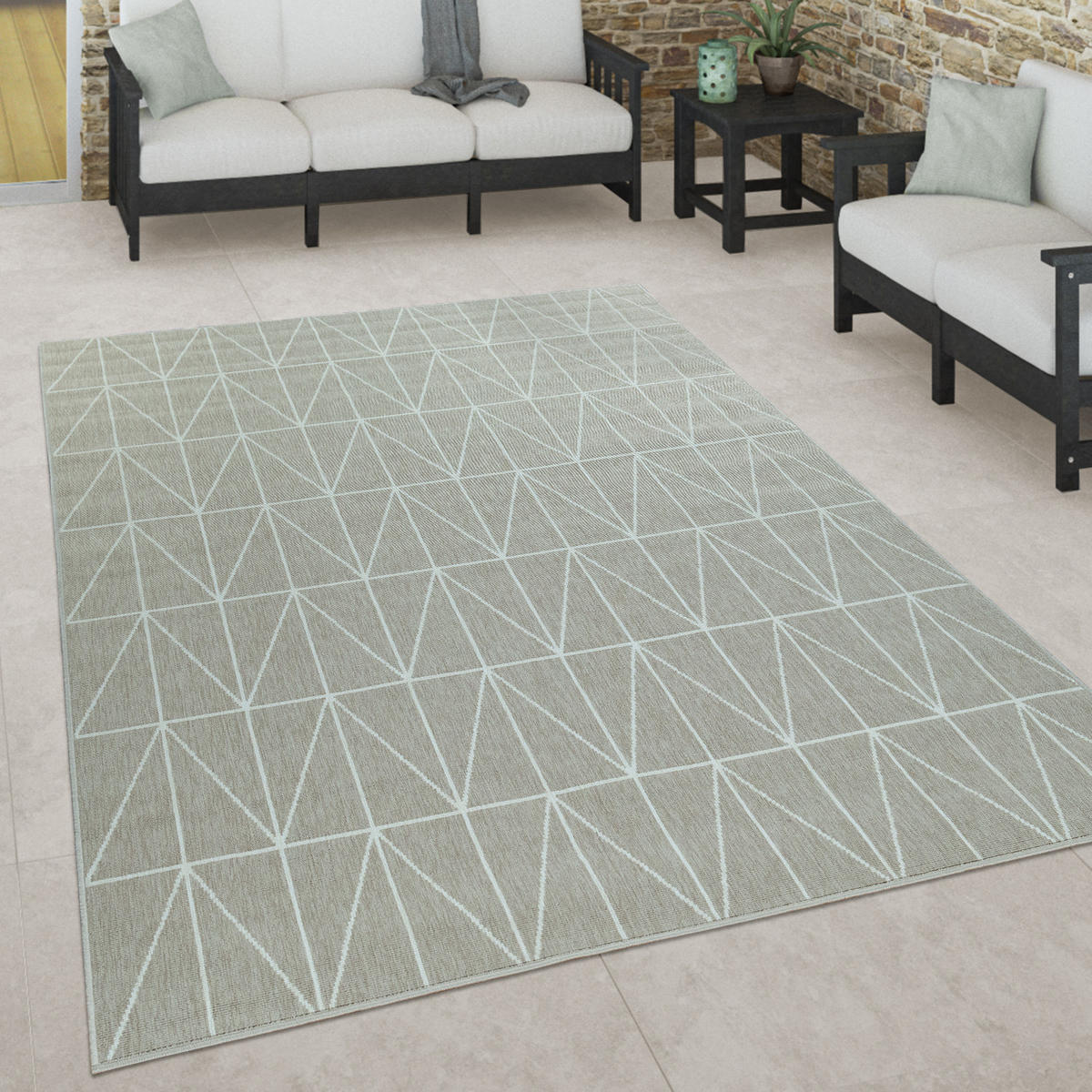 OUTDOORTEPPICH 120/170 cm Brugge 224 - Beige, Textil (120/170cm) - Paco Home