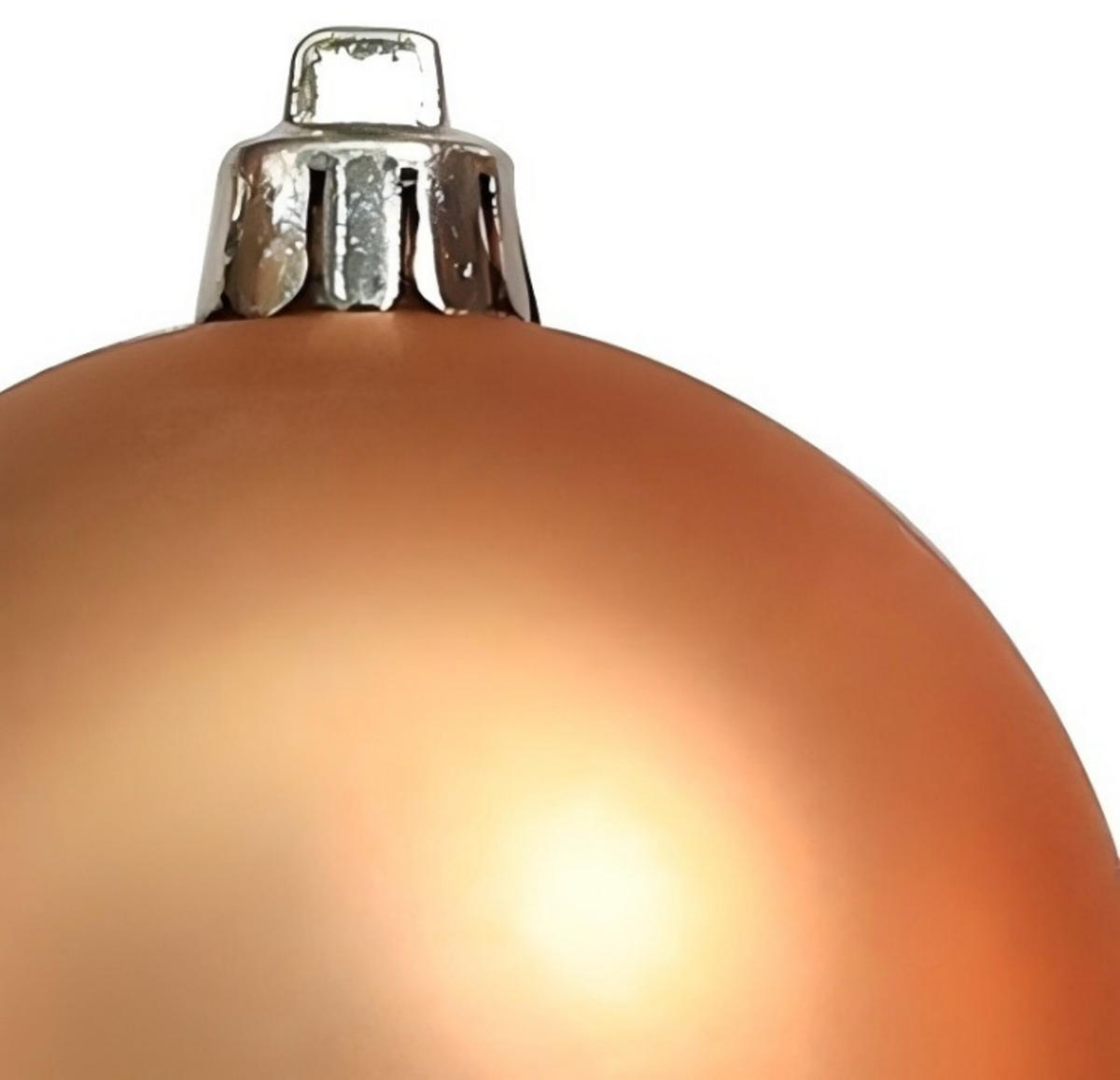 50XWEIHNACHTSKUGELN - Orange, Kunststoff (6/7/6cm) - Relaxdays