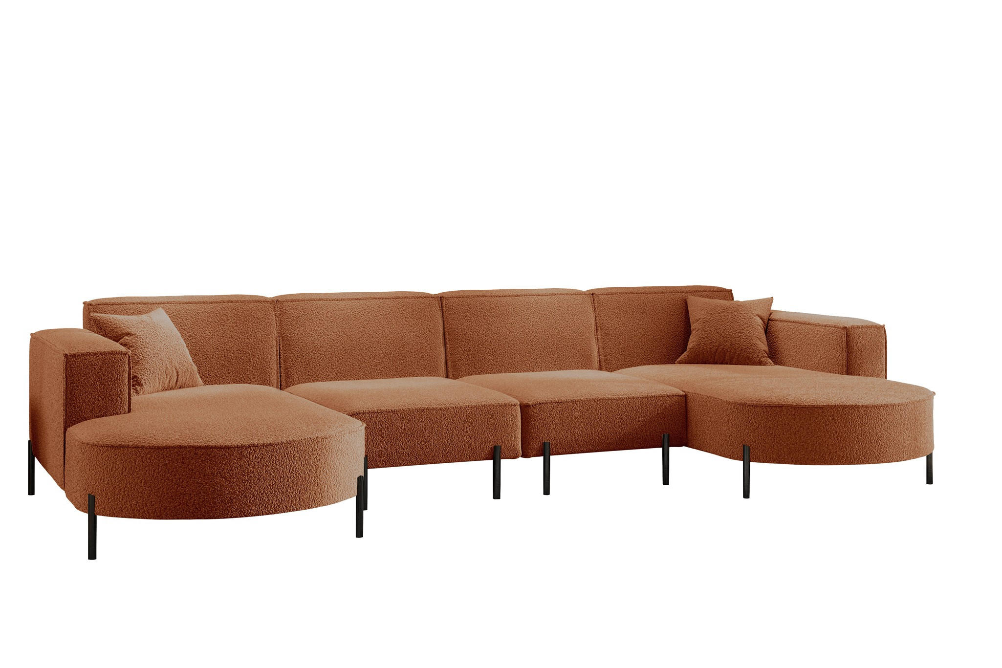 WOHNLANDSCHAFT Valencia Xl - Kupferfarben, Holzwerkstoff/Textil (384/80/165cm) - Fun Möbel