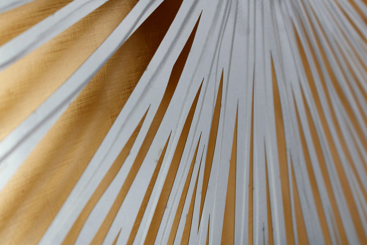 METALLBILD Gold 80/80 cm - Silberfarben/Goldfarben, Metall (3/80cm) - KUNSTLOFT