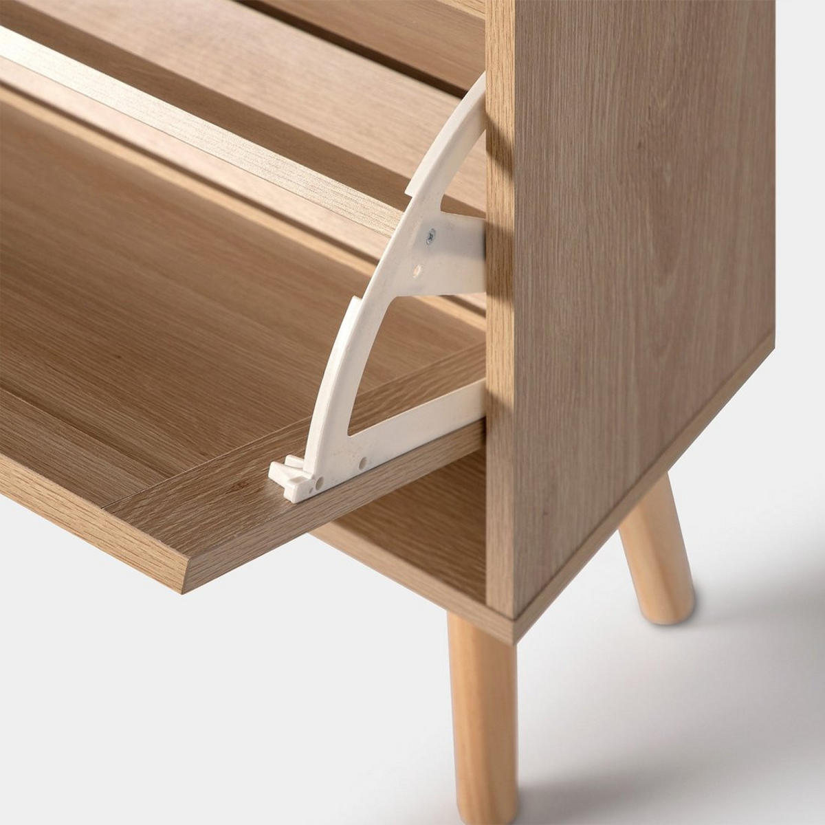 SCHUHSCHRANK SCHMALES Tahiti Natürlich 64 cm x 129 cm - Naturfarben, Holzwerkstoff (64/129/24cm) - Klast Home