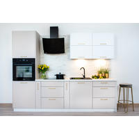 KÜCHENZEILE 270 cm KS8-G270 - MAX & KATE - Elegante Lösung - Beige/Goldfarben, Holz/Holzwerkstoff (270/213.3/56cm) - Royal24_Markt