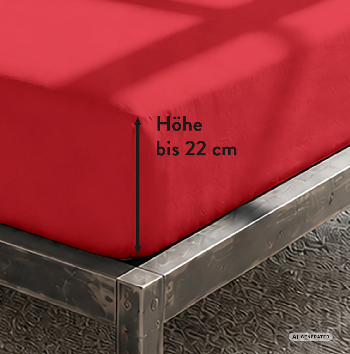 SPANNBETTTUCH Basic Jersey rot, 120x200 cm - Rot, Textil (120/200cm) - Castell