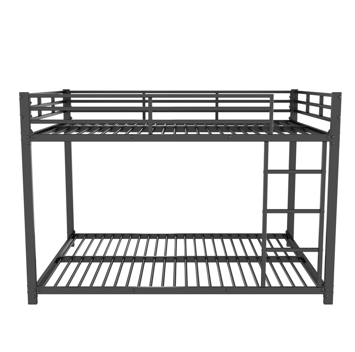 ETAGENBETT 140/200 cm aus Metall in Schwarz – platzsparend und stabil - Schwarz, Metall (140/200cm) - Flora Grace